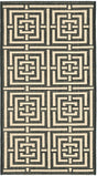 Safavieh Courtyard 2'-0" x 3'-7" Rug in Black / Bone