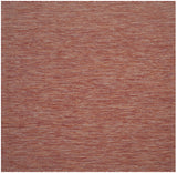 Safavieh Courtyard 6'-7" x 6'-7" Rug in Red / Red