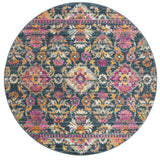 Safavieh Madison 6'-7" x 6'-7" Rug in Blue / Fuchsia