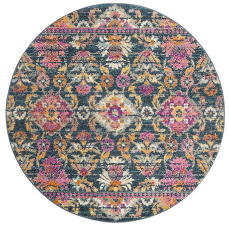Safavieh Madison 6'-7" x 6'-7" Rug in Blue / Fuchsia