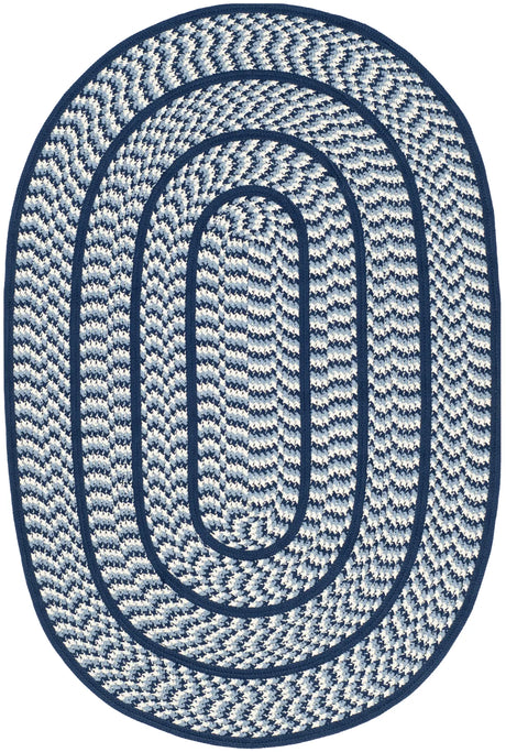 Safavieh Braided 3'-0" x 5'-0" Rug in Ivory / Navy