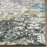 Safavieh Watercolor 4'-0" x 6'-0" Rug in Ivory / Peacock Blue