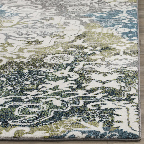 Safavieh Watercolor 4'-0" x 6'-0" Rug in Ivory / Peacock Blue
