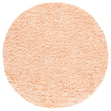 Safavieh Faux Sheep Skin 6'-0" x 6'-0" Rug in Light Pink