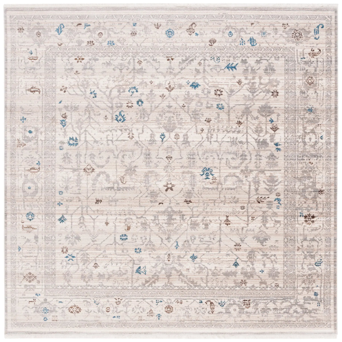 Safavieh Vintage Persian 6'-7" x 6'-7" Rug in Ivory / Light Grey