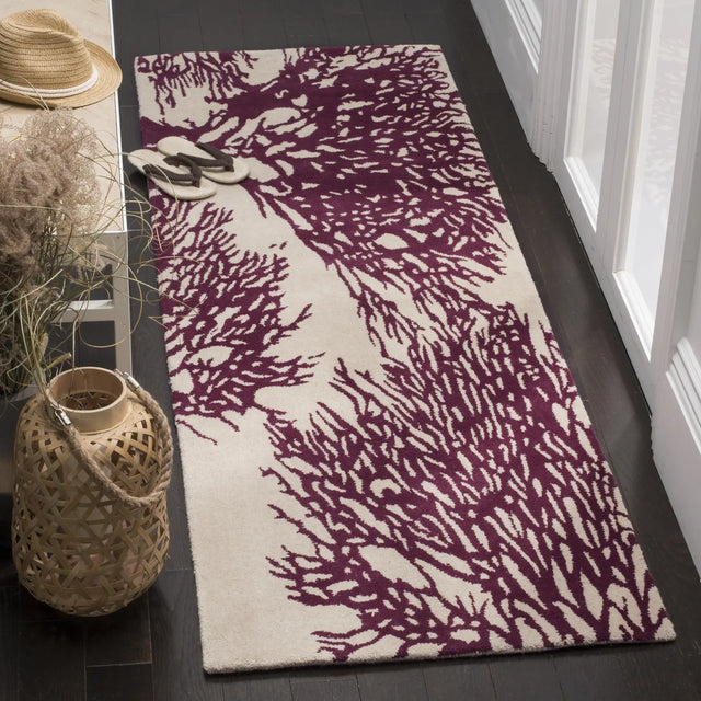 Safavieh Bella 2'-3" x 7'-0" Rug in Beige / Purple