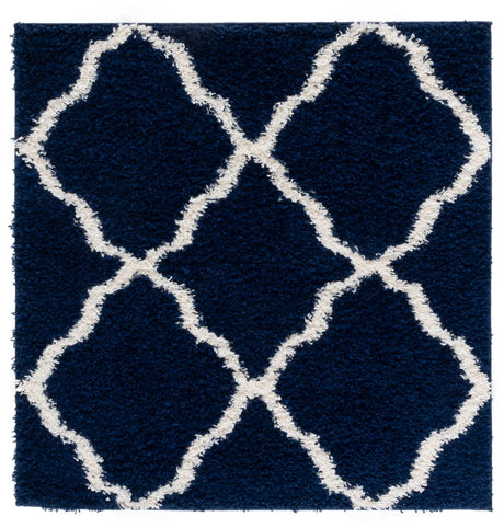 Safavieh Sgd-Dallas Shag 4'-0" x 4'-0" Rug in Navy / Ivory