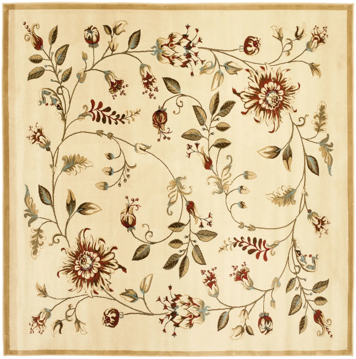 Safavieh Lyndhurst 6'-7" x 6'-7" Rug in Ivory / Multi