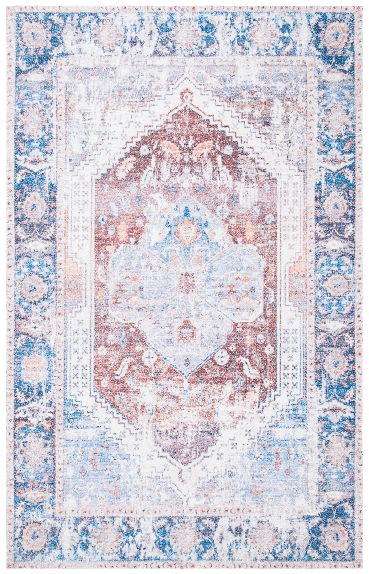 Safavieh Classic Vintage 4'-0" x 6'-0" Rug in Rust / Blue