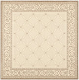 Safavieh Courtyard 6'-7" x 6'-7" Rug in Natural / Brown