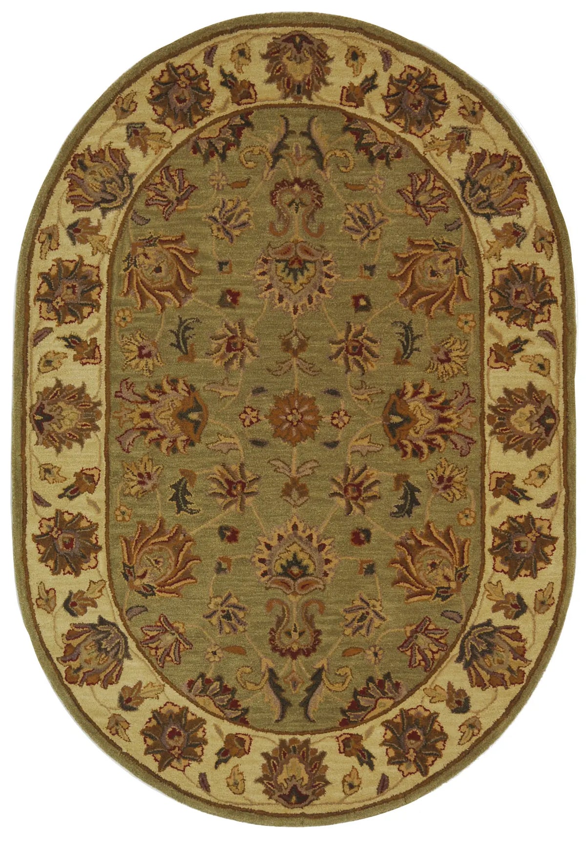 Safavieh Heritage 4'-6" x 6'-6" Rug in Green / Gold