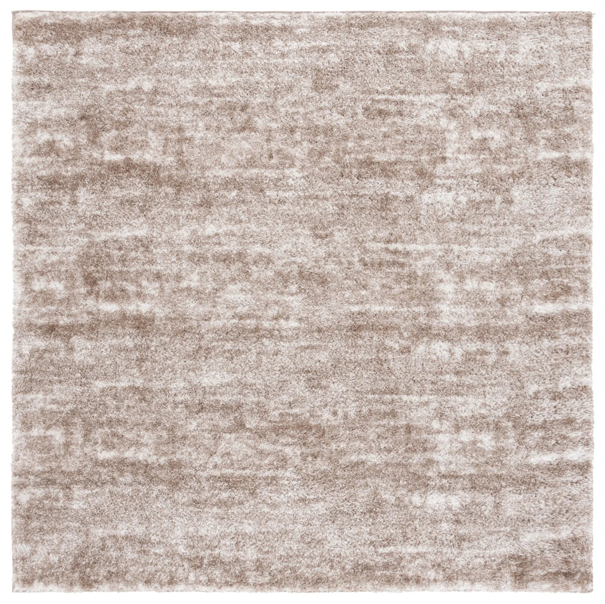 Safavieh Penelope Shag 6'-7" x 6'-7" Rug in Taupe / Ivory
