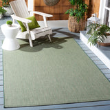 Safavieh Courtyard 4'-0" x 5'-7" Rug in Dark Green / Beige