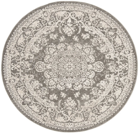 Safavieh Reflection 5'-0" x 5'-0" Rug in Dark Grey / Cream