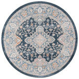 Safavieh Blair Washable 6'-7" x 6'-7" Rug in Navy / Blue