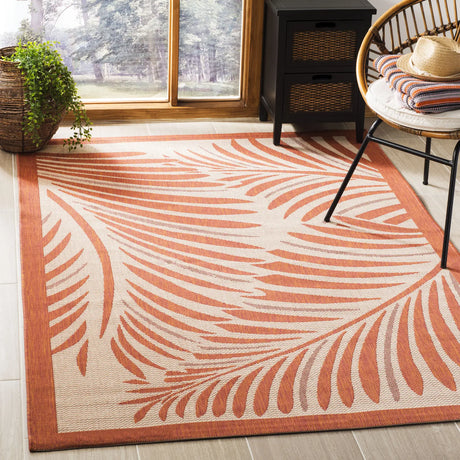 Safavieh Martha Stewart 4'-0" x 5'-7" Rug in Beige / Terracotta