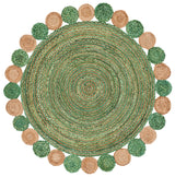 Safavieh Cape Cod 5'-0" x 5'-0" Rug in Green / Natural