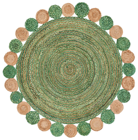 Safavieh Cape Cod 5'-0" x 5'-0" Rug in Green / Natural