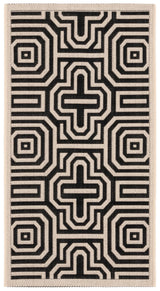 Safavieh Courtyard 2'-0" x 3'-7" Rug in Sand / Black