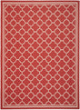 Safavieh Courtyard 10'-0" x 14'-0" Rug in Red / Bone
