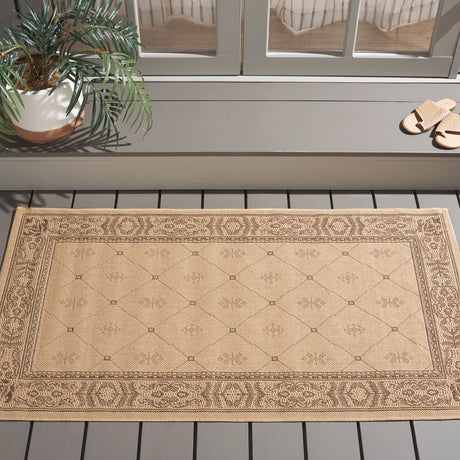 Safavieh Courtyard 2'-7" x 5'-0" Rug in Natural / Brown