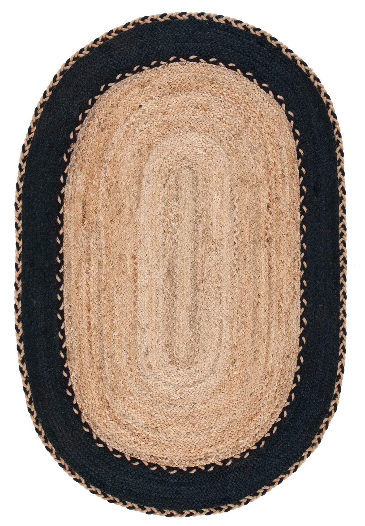 Safavieh Natural Fiber 3'-0" x 5'-0" Rug in Natural / Black