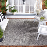 Safavieh Courtyard 6'-7" x 9'-6" Rug in Grey / Black