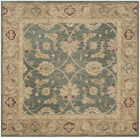 Safavieh Antiquity 6'-0" x 6'-0" Rug in Teal Blue / Taupe