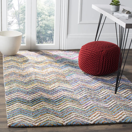 Safavieh Nantucket 5'-0" x 8'-0" Rug in Beige / Blue