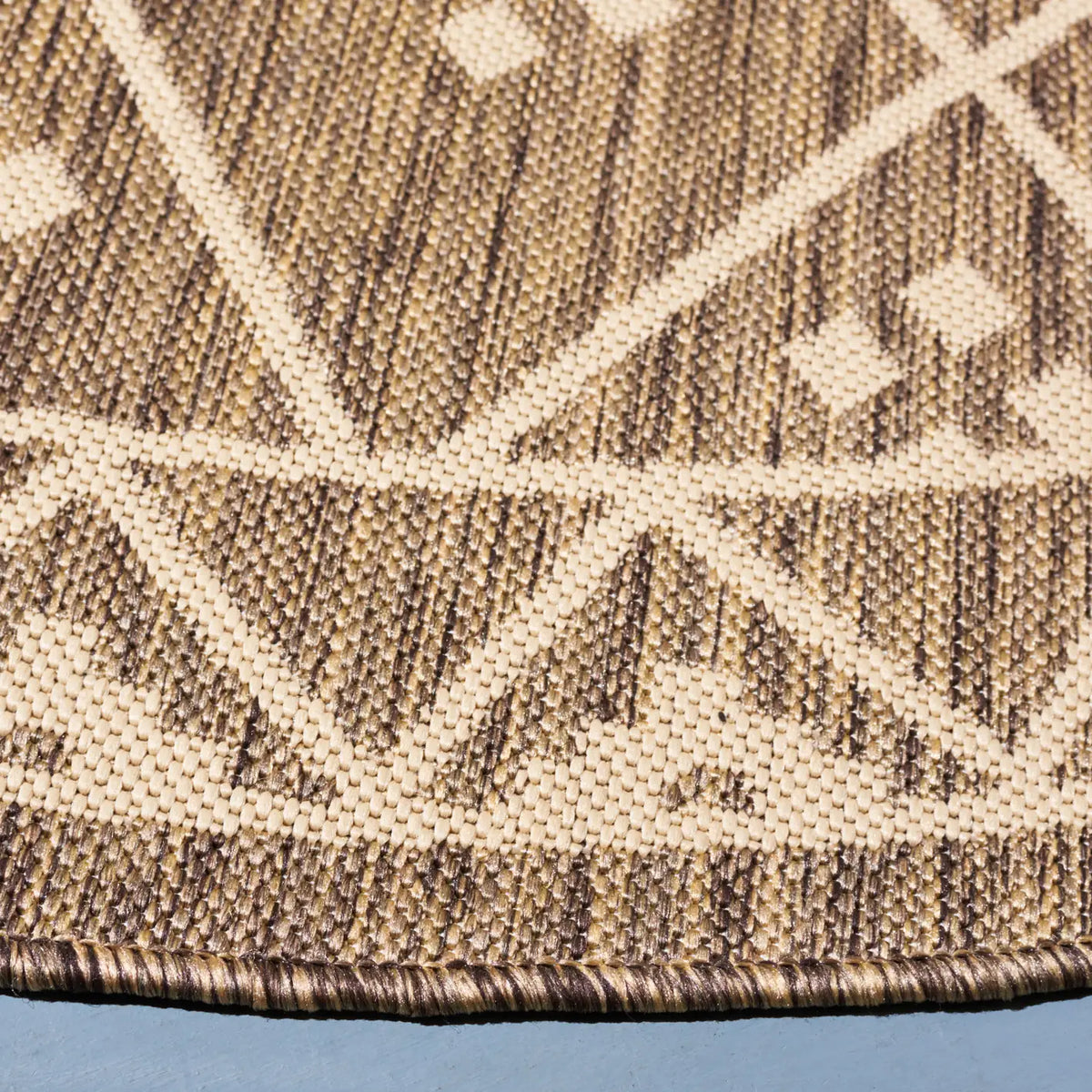Safavieh Courtyard 6'-7" x 6'-7" Rug in Brown / Light Beige