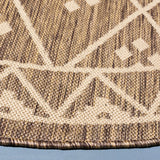 Safavieh Courtyard 6'-7" x 6'-7" Rug in Brown / Light Beige