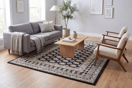 Dynamic Rugs Ancient Garden 57102 Charcoal / Silver Rugs - Room