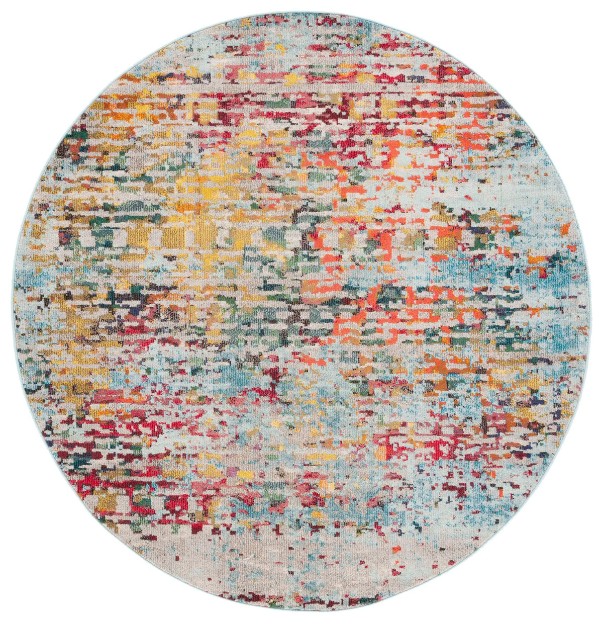 Safavieh Monaco 6'-7" x 6'-7" Rug in Grey / Multi