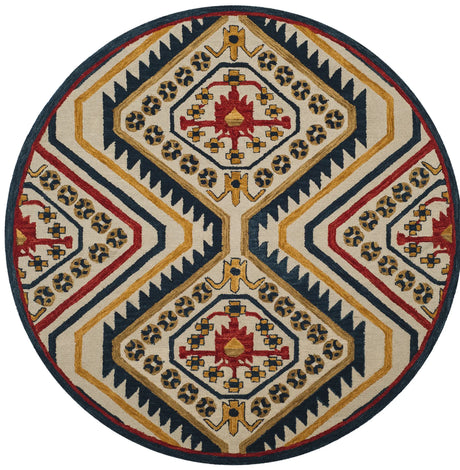 Safavieh Aspen 7'-0" x 7'-0" Rug in Ivory / Multi