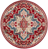 Safavieh Kashan 6'-7" x 6'-7" Rug in Red / Beige