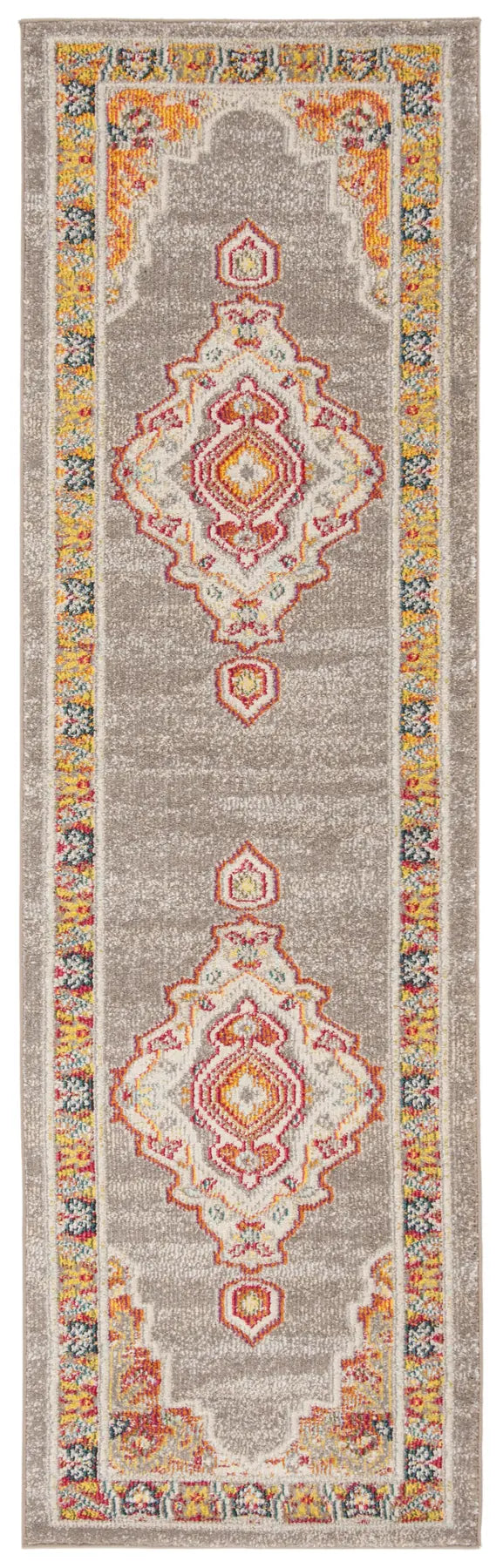 Safavieh Phoenix 100 2'-3" x 8'-0" Rug in Orange / Grey
