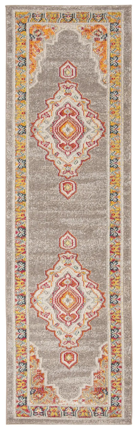 Safavieh Phoenix 100 2'-3" x 8'-0" Rug in Orange / Grey