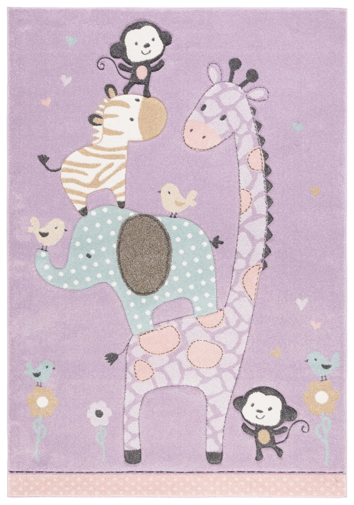 Safavieh Carousel Kids 100 4'-0" x 6'-0" Rug in Purple