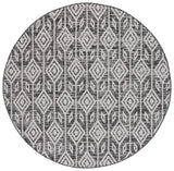 Safavieh Courtyard 6'-7" x 6'-7" Rug in Black / Grey
