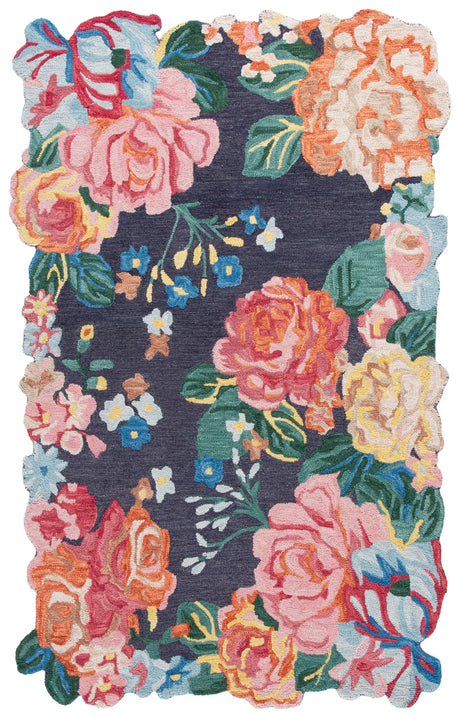 Safavieh Jardin 4'-0" x 6'-0" Rug in Navy / Pink