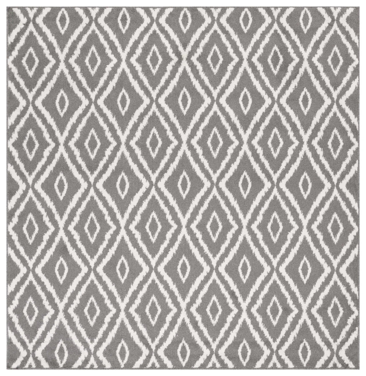 Safavieh Pyramid 6'-7" x 6'-7" Rug in Charcoal / Ivory
