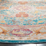 Safavieh Aria 6'-5" x 6'-5" Rug in Blue / Orange