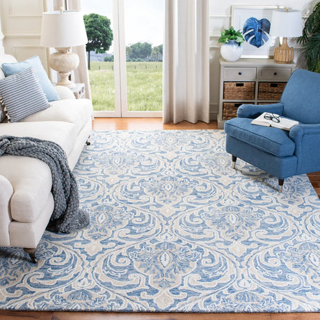 Safavieh Micro-Loop 10'-0" x 14'-0" Rug in Blue / Ivory