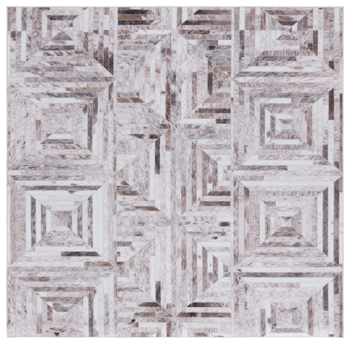 Safavieh Faux Hide 6'-0" x 6'-0" Rug in Beige / Brown