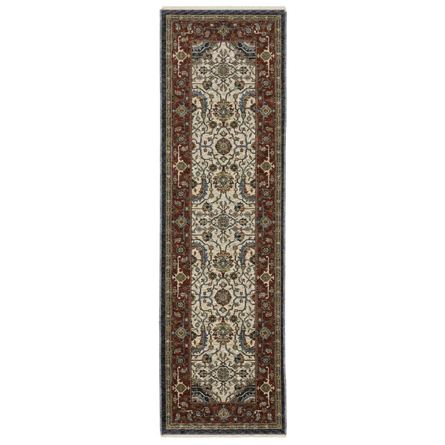 Oriental Weavers Sphinx Aberdeen 752W1 Ivory/ Red Rugs - runner