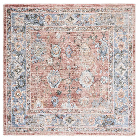Safavieh Jasmine 5'-3" x 5'-3" Rug in Rust / Blue