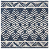 Safavieh Micro-Loop 5'-0" x 5'-0" Rug in Navy / Ivory