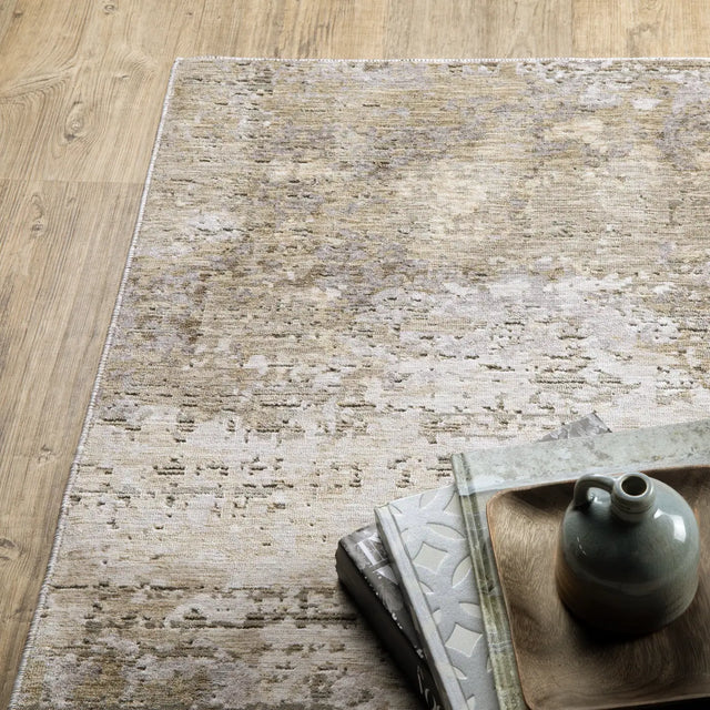 Oriental Weavers Nebulous 001H9 Beige/ Grey Rug - corner detail