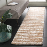 Safavieh Tahoe Shag 2'-0" x 8'-0" Rug in Ivory / Gold