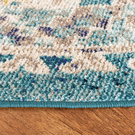 Safavieh Madison 5'-0" x 5'-0" Rug in Dark Blue / Yellow